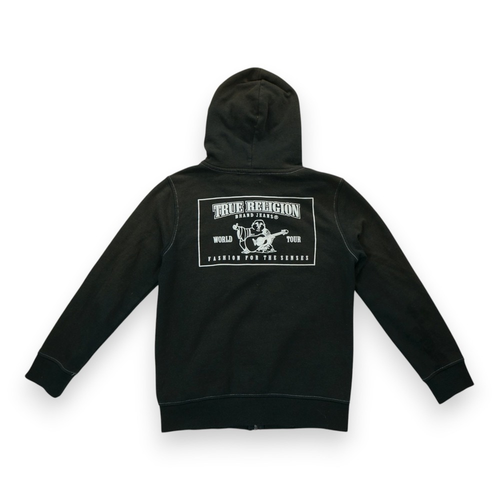 True Religion Young Classic Buddha Full Zip Hoodie Graphic Print Jacket XL